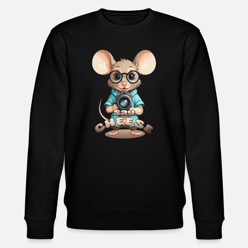 Souris avec caméra - Sweat bio CHANGER Stanley/Stella Unisexe - noir