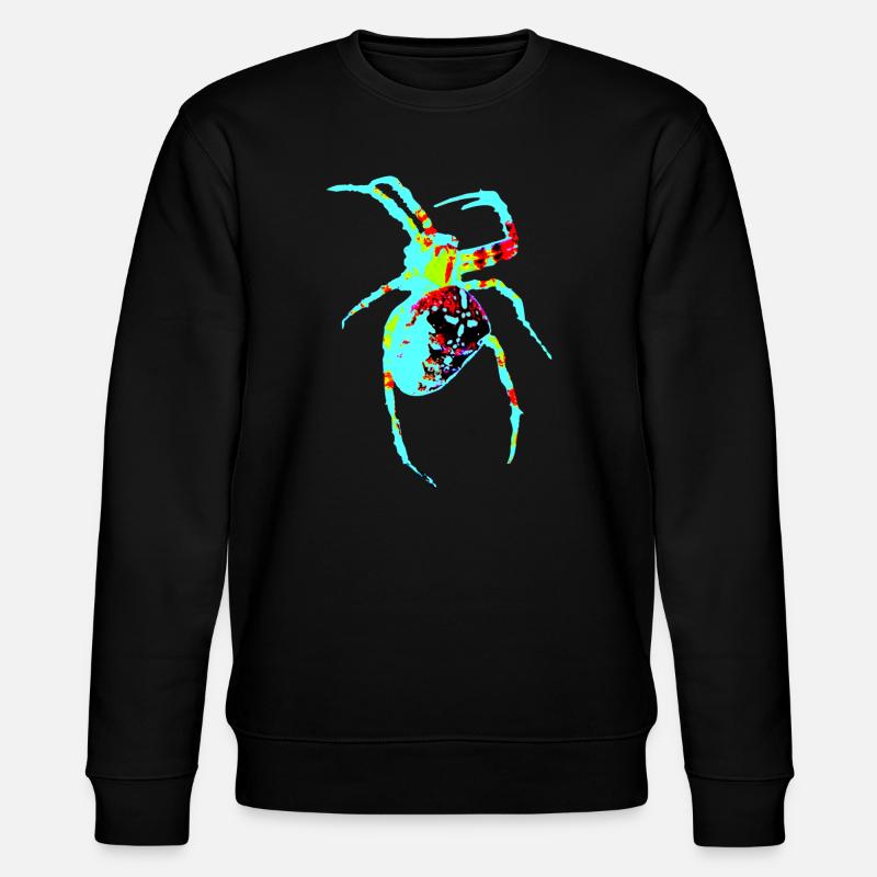 Spinne in Neonfarben - Stanley/Stella Unisex Bio-Sweatshirt CHANGER  - Schwarz