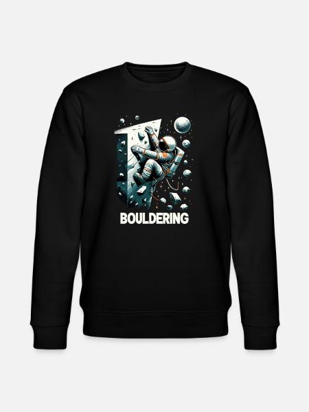 Bouldern Astronaut Raumfahrer Geschenk - Stanley/Stella Unisex Bio-Sweatshirt CHANGER - Schwarz