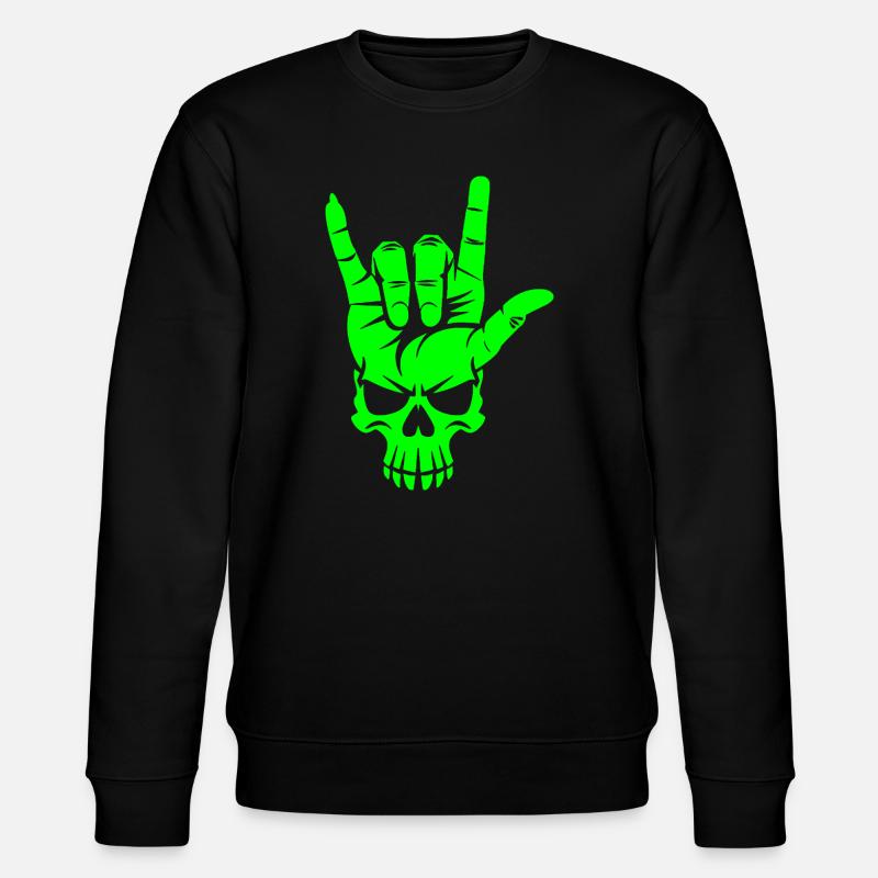 Rock n Roll Skull Hand - Stanley/Stella CHANGER Unisex Organic Sweatshirt - black