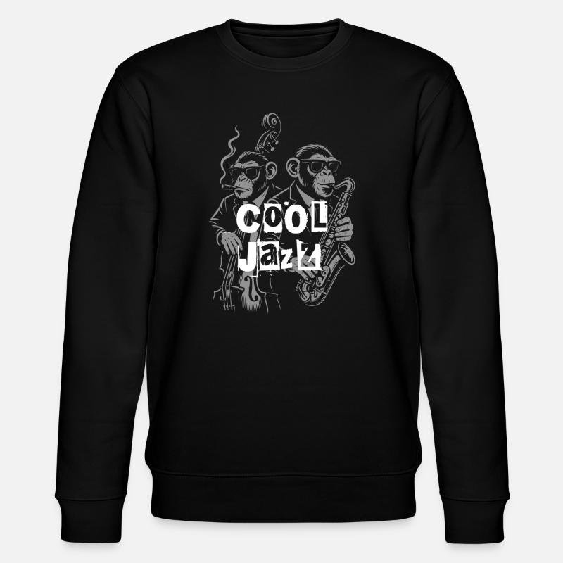 Graffiti Jazz Affen - Stanley/Stella Unisex Bio-Sweatshirt CHANGER  - Schwarz