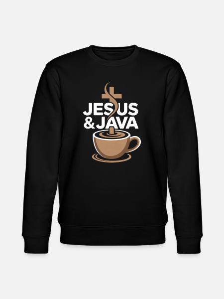 Inspiration und Kaffee mit Jesus & Java - Stanley/Stella Unisex Bio-Sweatshirt CHANGER - Schwarz