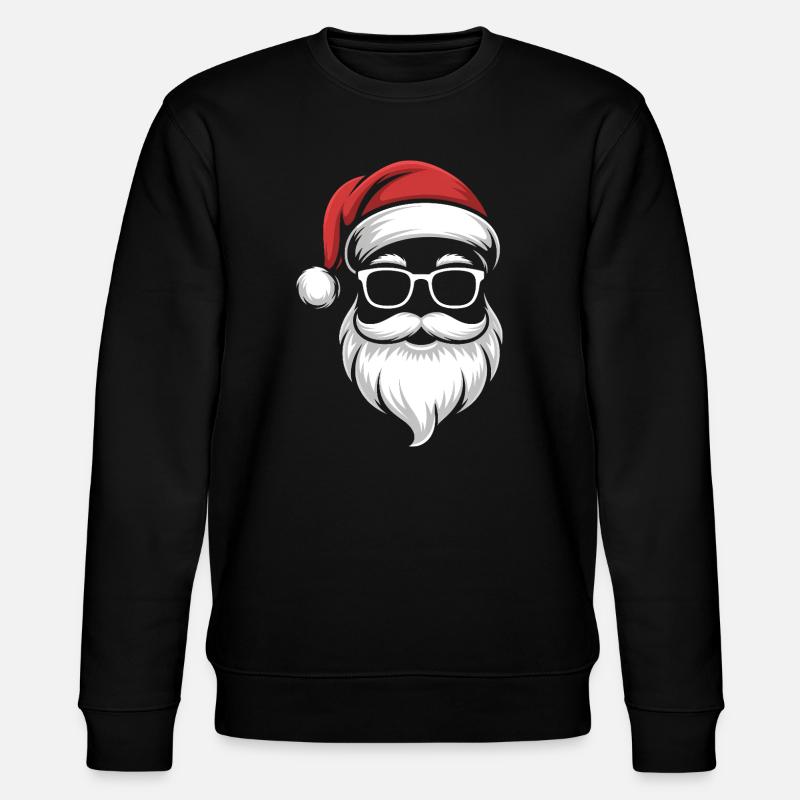 Santa with sunglasses and cap - Stanley/Stella CHANGER Unisex Organic Sweatshirt - black