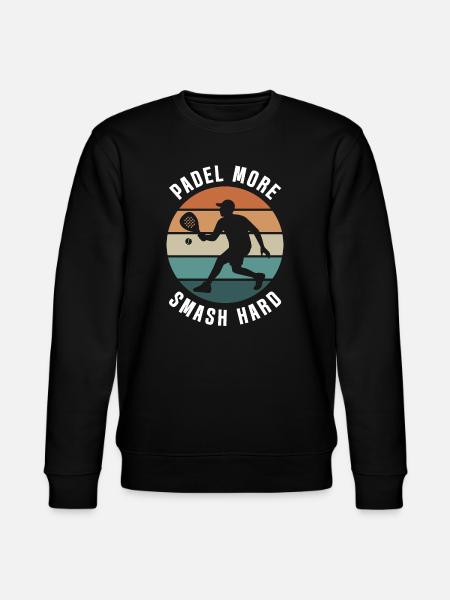 Padel Plus Smash Hard Retro Design - Sweat bio CHANGER Stanley/Stella Unisexe - noir