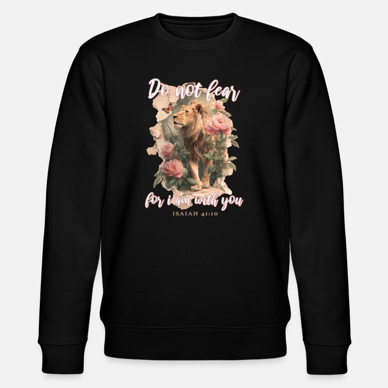 Löwe Bibelvers Christlich - Stanley/Stella Unisex Bio-Sweatshirt CHANGER  - Schwarz