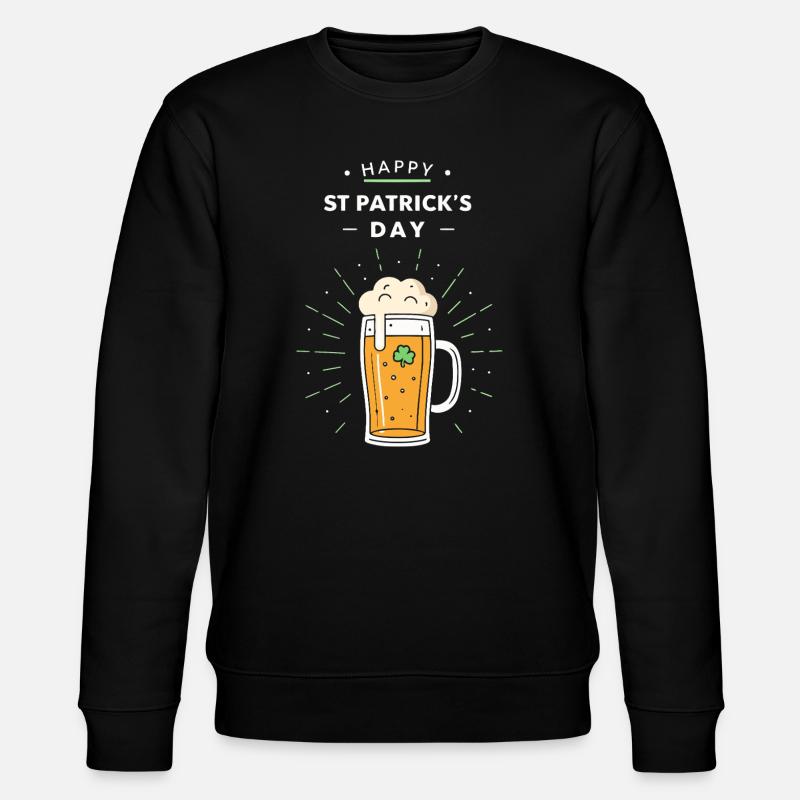 Festive St. Patrick's Pint - Stanley/Stella CHANGER Unisex Organic Sweatshirt - black