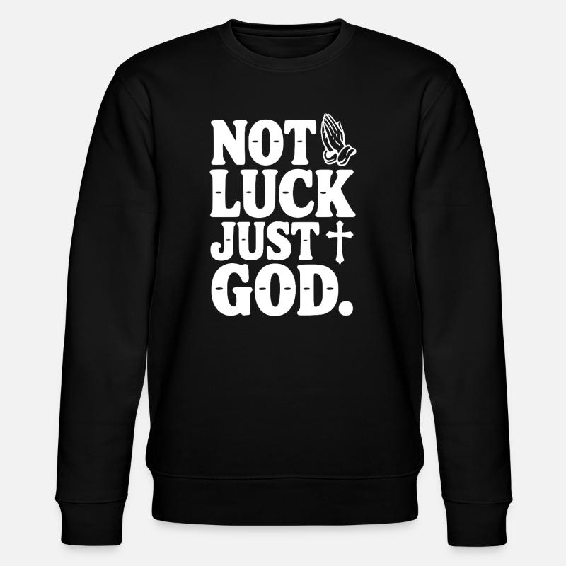 Nicht Glück, nur Gott - Stanley/Stella Unisex Bio-Sweatshirt CHANGER - Schwarz