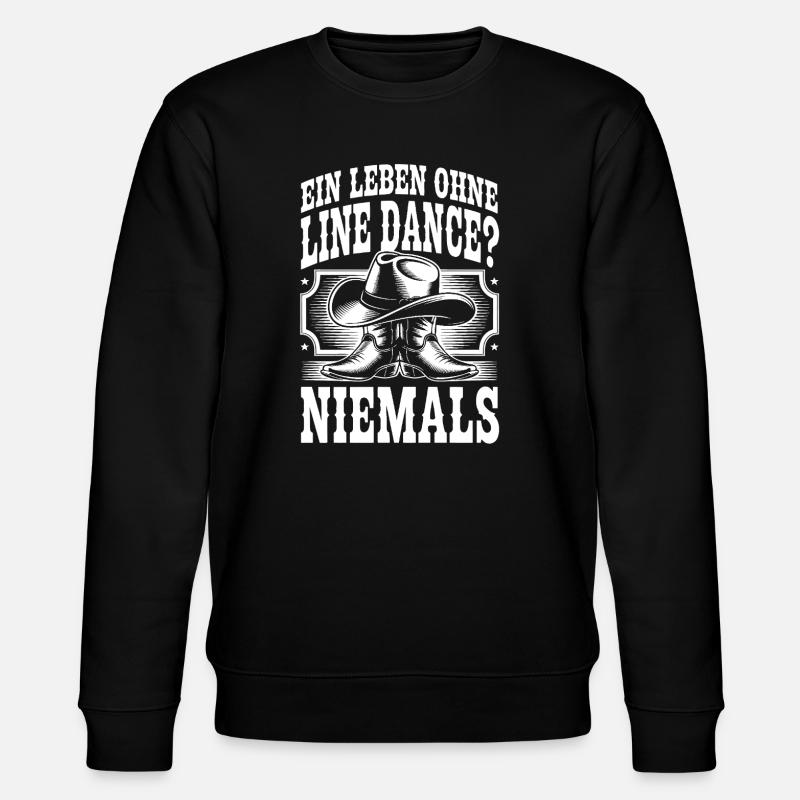 Niemals ohne Line Dance - Stanley/Stella Unisex Bio-Sweatshirt CHANGER  - Schwarz