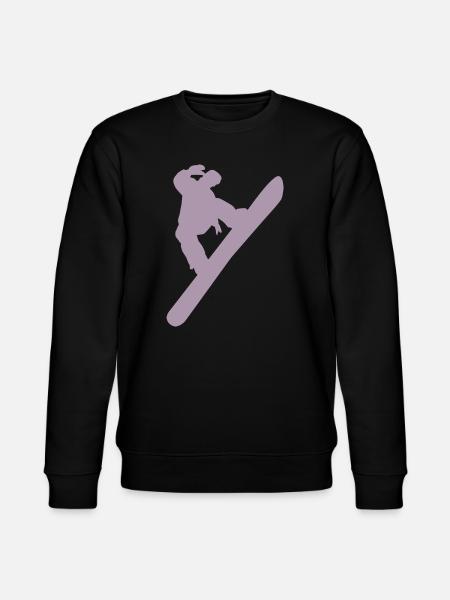 Snowboarder Silhouette Winter Sport Snow - Stanley/Stella CHANGER Unisex Organic Sweatshirt - black