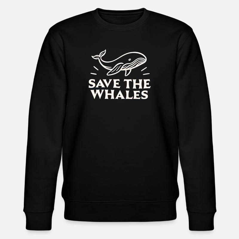 Save the whales - Stanley/Stella CHANGER Unisex Organic Sweatshirt - black