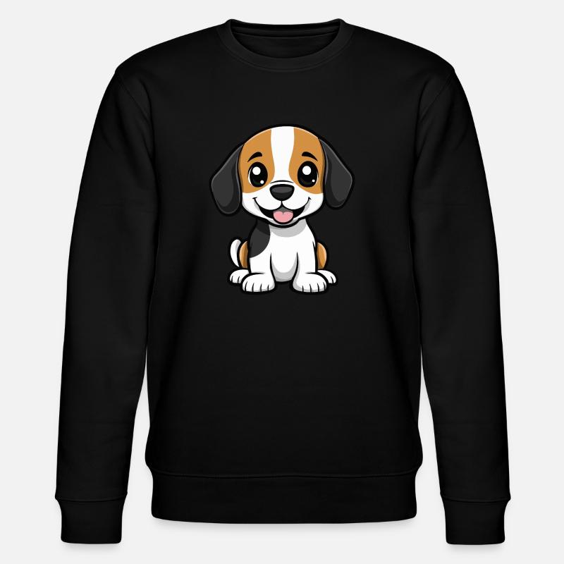 Beagle Hund Niedlich - Stanley/Stella Unisex Bio-Sweatshirt CHANGER  - Schwarz