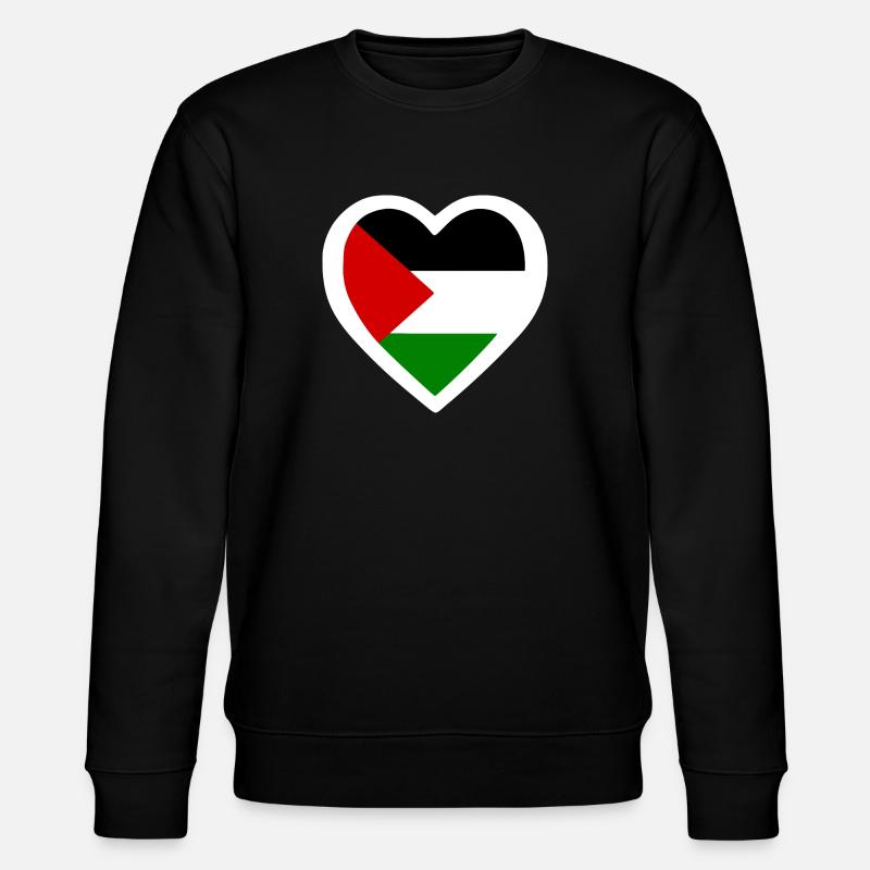 Palestina herz - Stanley/Stella Unisex Bio-Sweatshirt CHANGER  - Schwarz