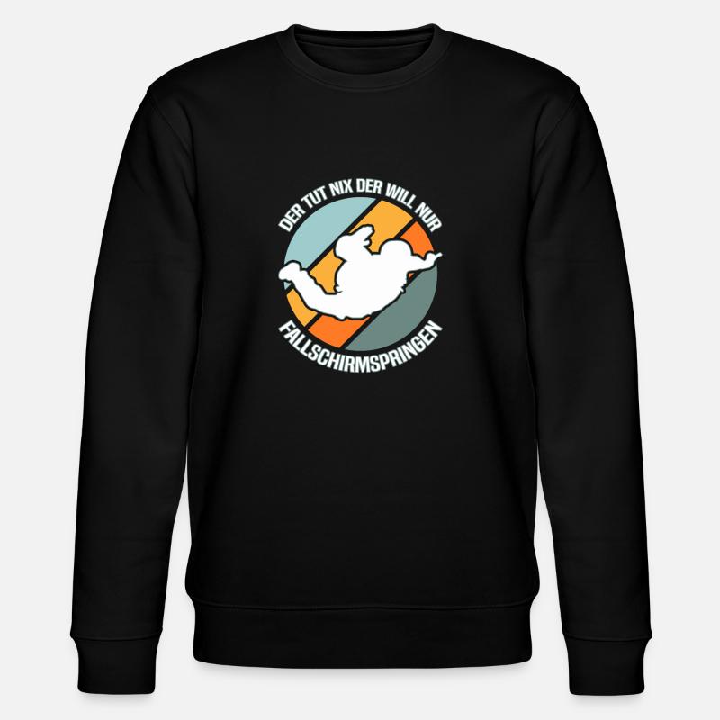 Skydiving Skydiver - Stanley/Stella CHANGER Unisex Organic Sweatshirt - black