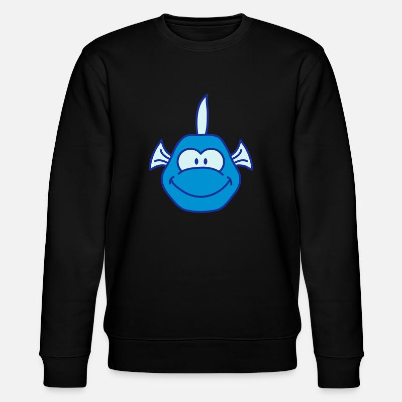 Funny Comic Fish - Stanley/Stella CHANGER Unisex Organic Sweatshirt - black