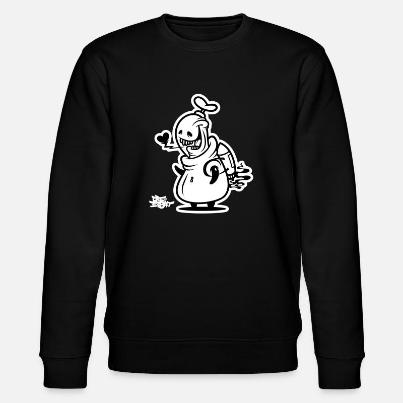 ei8ht-bot heart - Stanley/Stella Unisex Bio-Sweatshirt CHANGER  - Schwarz