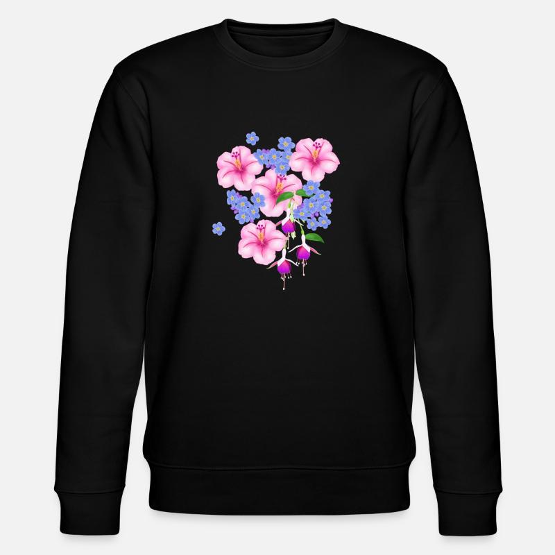 Fleurs, fleurs - Sweat bio CHANGER Stanley/Stella Unisexe - noir