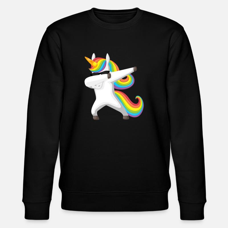 Dubbing Einhorn - Stanley/Stella Unisex Bio-Sweatshirt CHANGER  - Schwarz