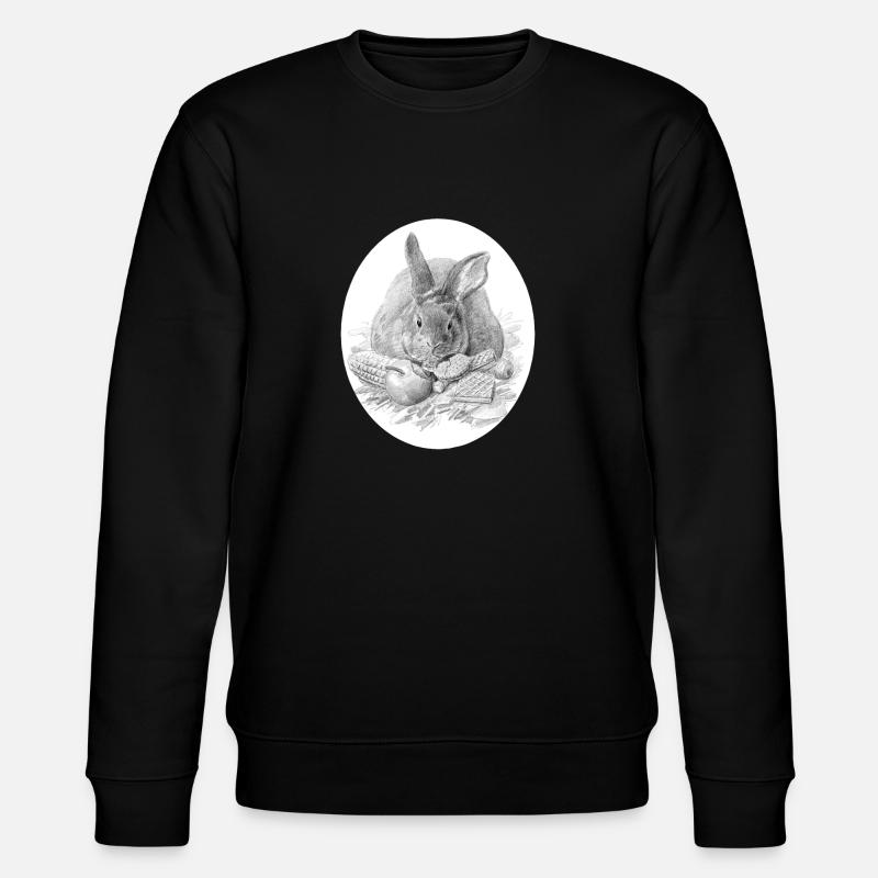 Kaninchen - Stanley/Stella Unisex Bio-Sweatshirt CHANGER  - Schwarz
