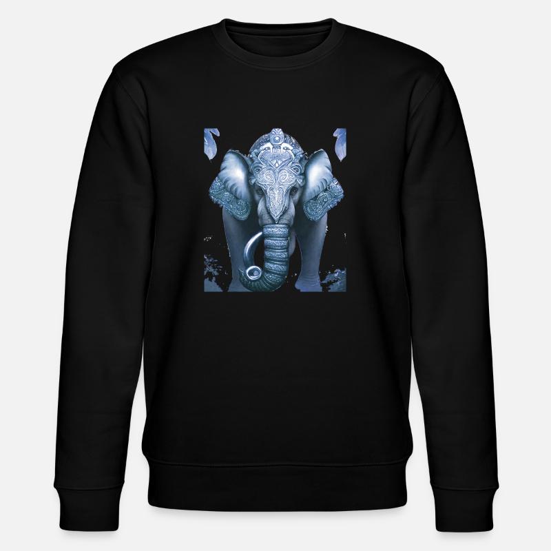 help_for_elephant_10 - Stanley/Stella Unisex Bio-Sweatshirt CHANGER  - Schwarz