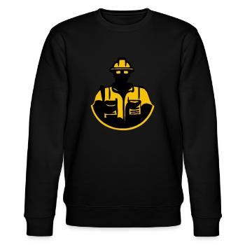 Best Construction Worker - Stanley/Stella CHANGER Unisex Organic Sweatshirt - black - Front - Nik (191cm) & Marisol (170cm)