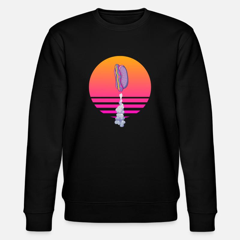 Fusée à hot-dog - Sweat bio CHANGER Stanley/Stella Unisexe - noir