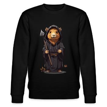 Halloween Capybara Druid Magician Capybara - Stanley/Stella CHANGER Unisex Organic Sweatshirt - black - Front - Nik (191cm) & Marisol (170cm)