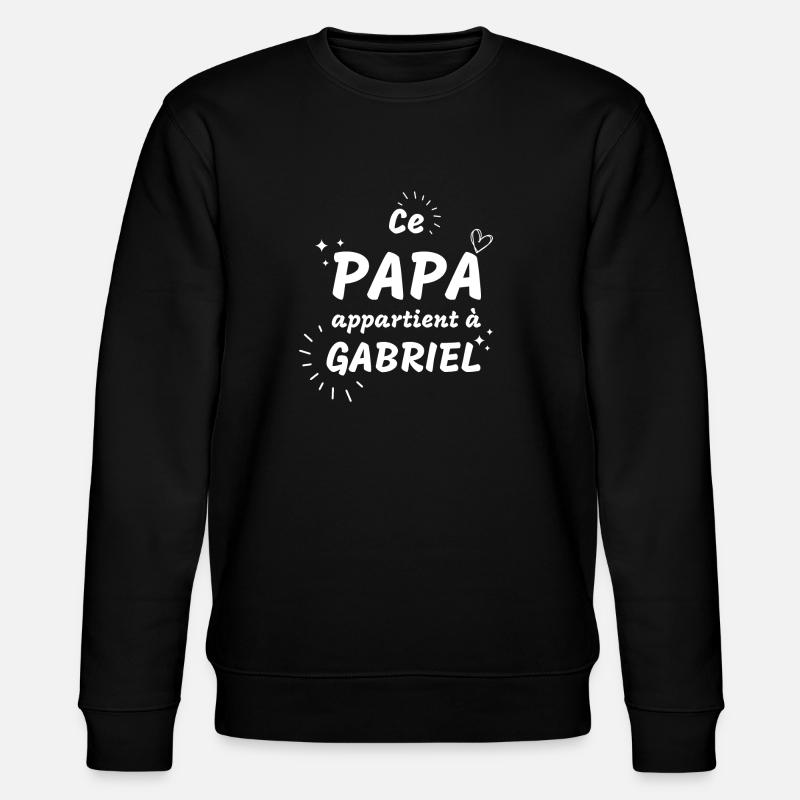 Papa et Gabriel - Sweat bio CHANGER Stanley/Stella Unisexe - noir