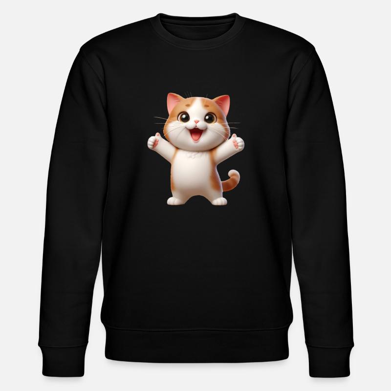 Katze 1 - Stanley/Stella Unisex Bio-Sweatshirt CHANGER  - Schwarz