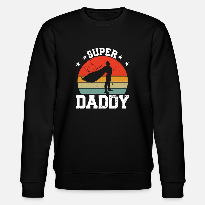 Super Daddy - Stanley/Stella Unisex Bio-Sweatshirt CHANGER  - Schwarz