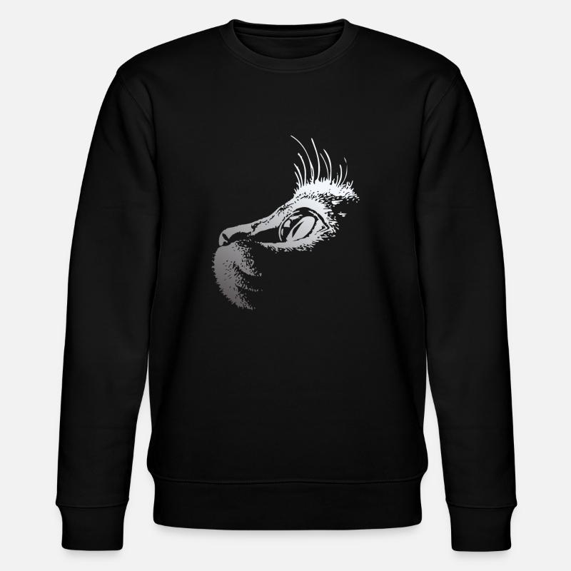 Cat Design Drawing - Stanley/Stella CHANGER Unisex Organic Sweatshirt - black