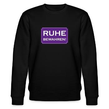 Ruhe bewahren - Stanley/Stella Unisex Bio-Sweatshirt CHANGER  - Schwarz - Vorne - Nik (191cm) & Marisol (170cm)