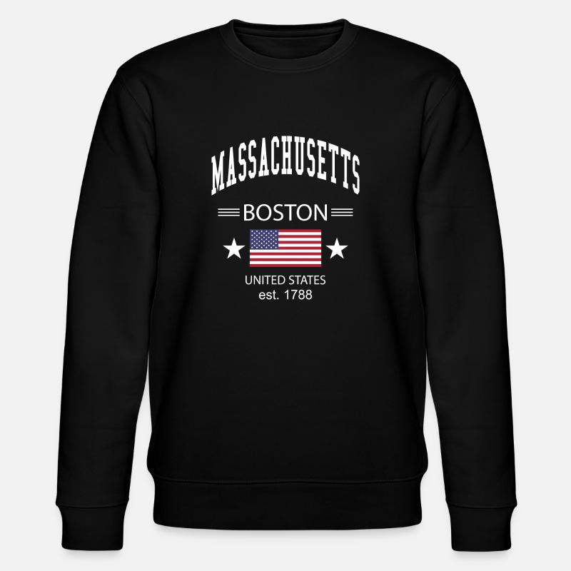 Massachusetts - Stanley/Stella Unisex Bio-Sweatshirt CHANGER  - Schwarz