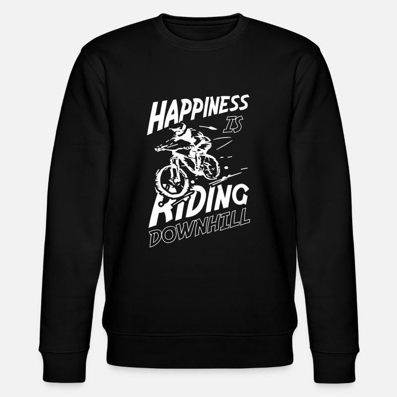 Happiness is Riding Downhill - Stanley/Stella CHANGER Unisex Organic Sweatshirt - black