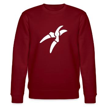 Schere - Stanley/Stella Unisex Bio-Sweatshirt CHANGER  - Burgunderrot - Vorne - Nik (191cm) & Marisol (170cm)