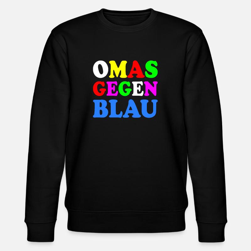 Omas gegen blau - Stanley/Stella Unisex Bio-Sweatshirt CHANGER  - Schwarz