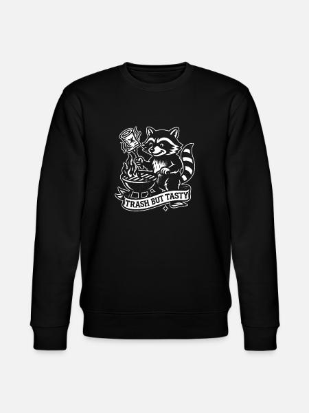 Trash But Tasty – Lustiges Waschbär Shirt - Stanley/Stella Unisex Bio-Sweatshirt CHANGER - Schwarz