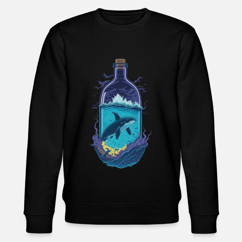 Delfin - Stanley/Stella Unisex Bio-Sweatshirt CHANGER  - Schwarz