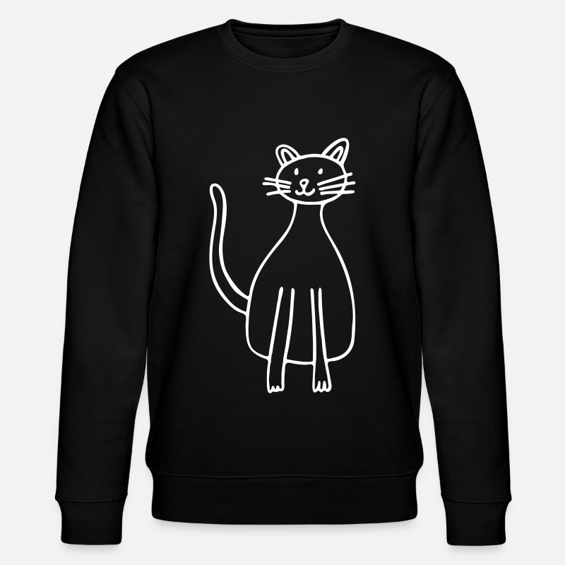 Katze - Stanley/Stella Unisex Bio-Sweatshirt CHANGER  - Schwarz