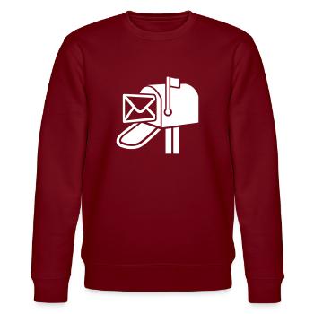 mailbox - Stanley/Stella CHANGER Unisex Organic Sweatshirt - burgundy - Front - Nik (191cm) & Marisol (170cm)