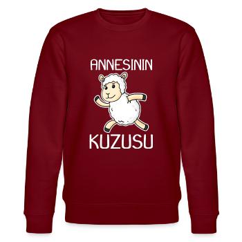Annesinin Kuzusu - Baby - türkisch - Stanley/Stella Unisex Bio-Sweatshirt CHANGER  - Burgunderrot - Vorne - Nik (191cm) & Marisol (170cm)
