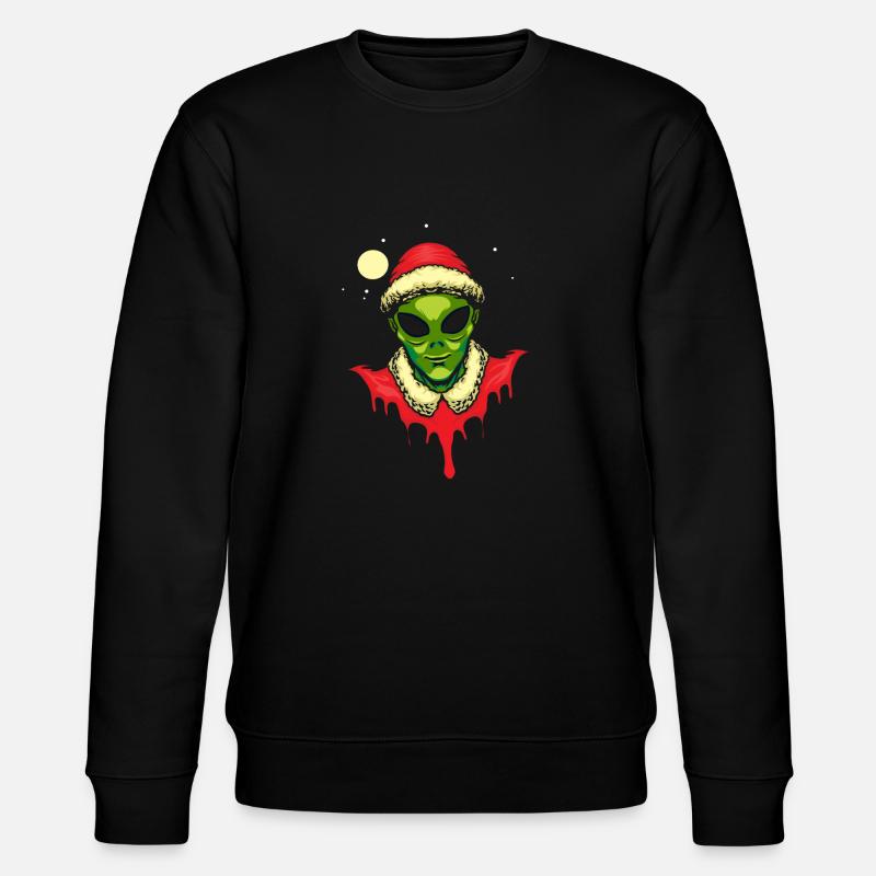 Alien Santa Outfit - Stanley/Stella Unisex Bio-Sweatshirt CHANGER  - Schwarz
