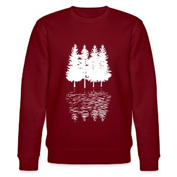 Bäume - - Stanley/Stella Unisex Bio-Sweatshirt CHANGER  - Burgunderrot - Vorne - Nik (191cm) & Marisol (170cm)