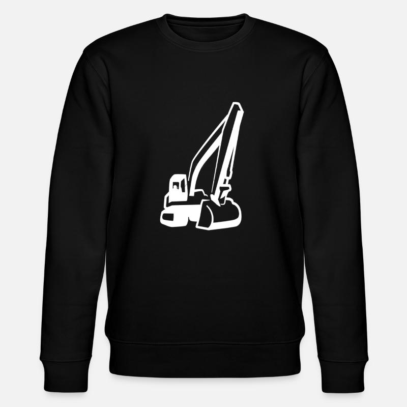 Bagger, Baumaschine, Baggerfahrer, - Stanley/Stella Unisex Bio-Sweatshirt CHANGER  - Schwarz