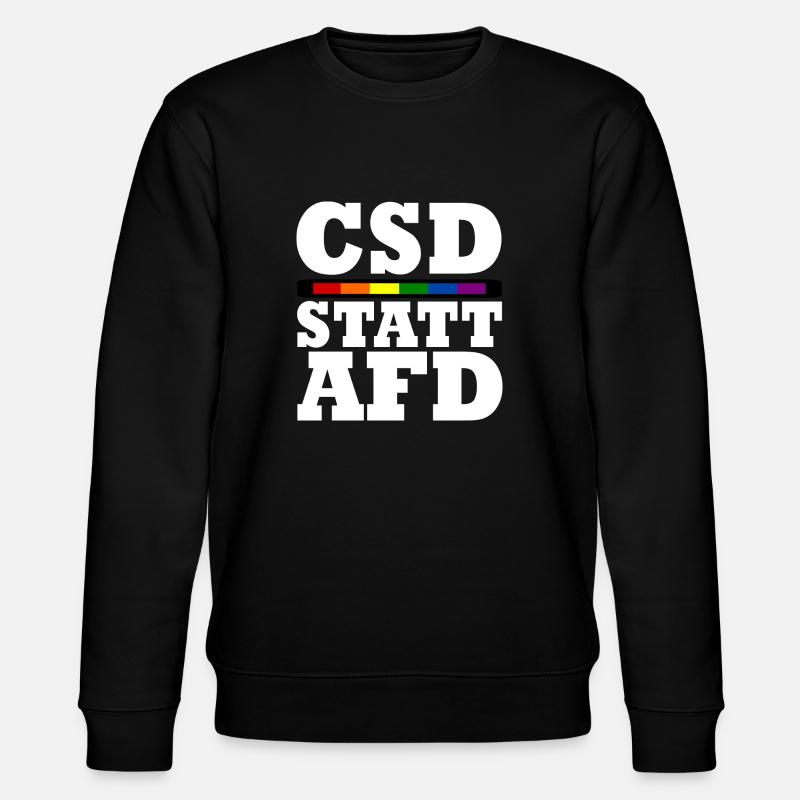Csd statt afd - Stanley/Stella Unisex Bio-Sweatshirt CHANGER  - Schwarz