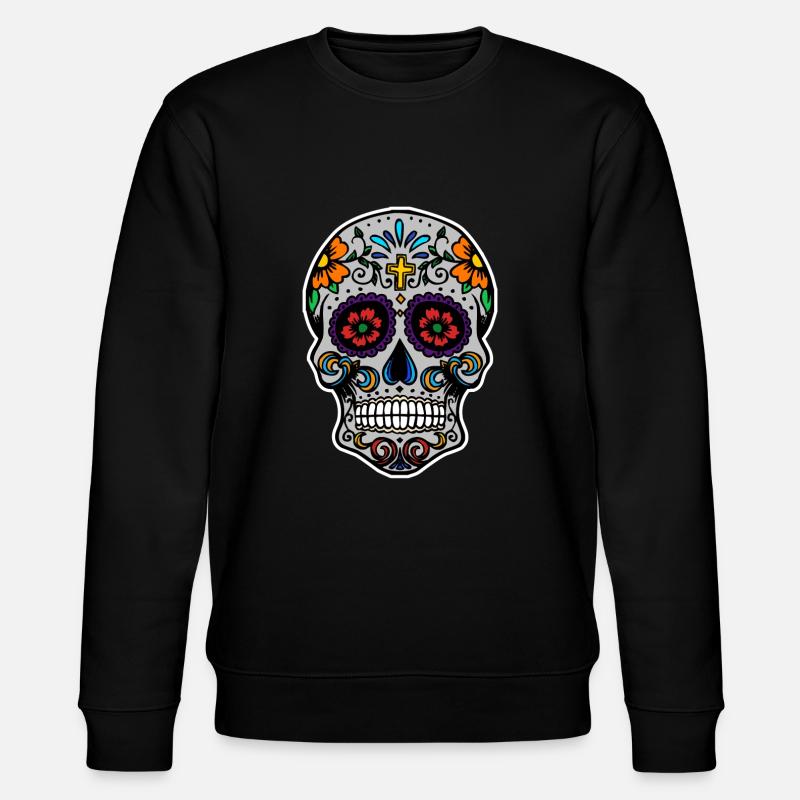 Sugar Skull - Sweat bio CHANGER Stanley/Stella Unisexe - noir