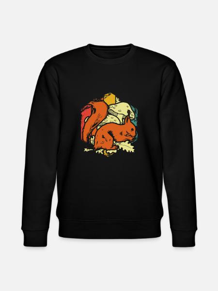 Squirrel autumn mushrooms - Stanley/Stella CHANGER Unisex Organic Sweatshirt - black