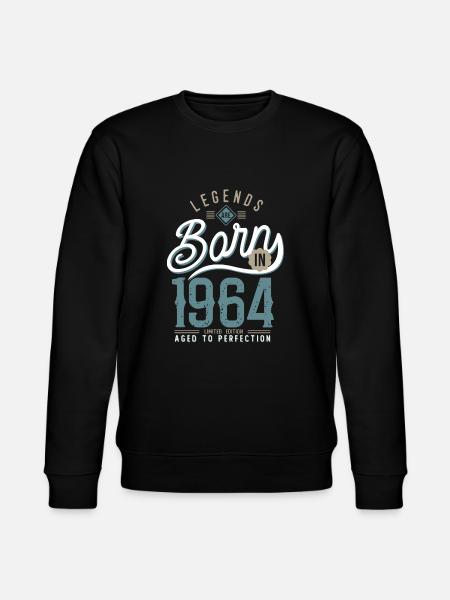 Legends are born in 1964 anniversary 58 years - Stanley/Stella CHANGER Unisex Organic Sweatshirt - black