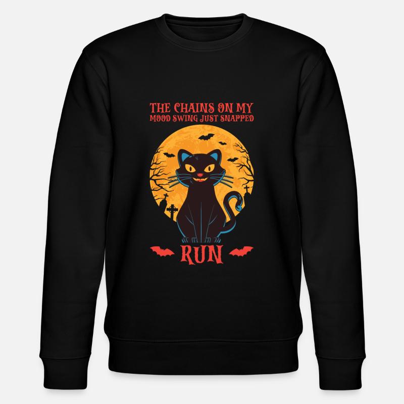 Sorcière chat d’Halloween - Sweat bio CHANGER Stanley/Stella Unisexe - noir