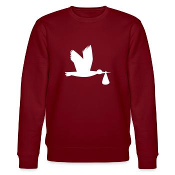 ooievaar - Stanley/Stella Uniseks bio-sweatshirt CHANGER  - bourgognerood - Voor - Nik (191cm) & Marisol (170cm)