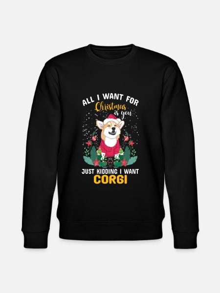 Corgi Christmas - Stanley/Stella Unisex Bio-Sweatshirt CHANGER - Schwarz